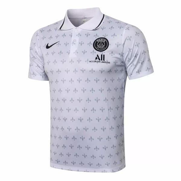 Polo Paris Saint Germain 2021-22 Weiß Fussballtrikots Günstig